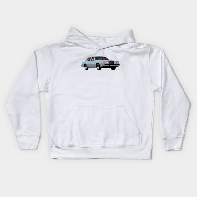 Lincoln Town Car Kids Hoodie by TheArchitectsGarage